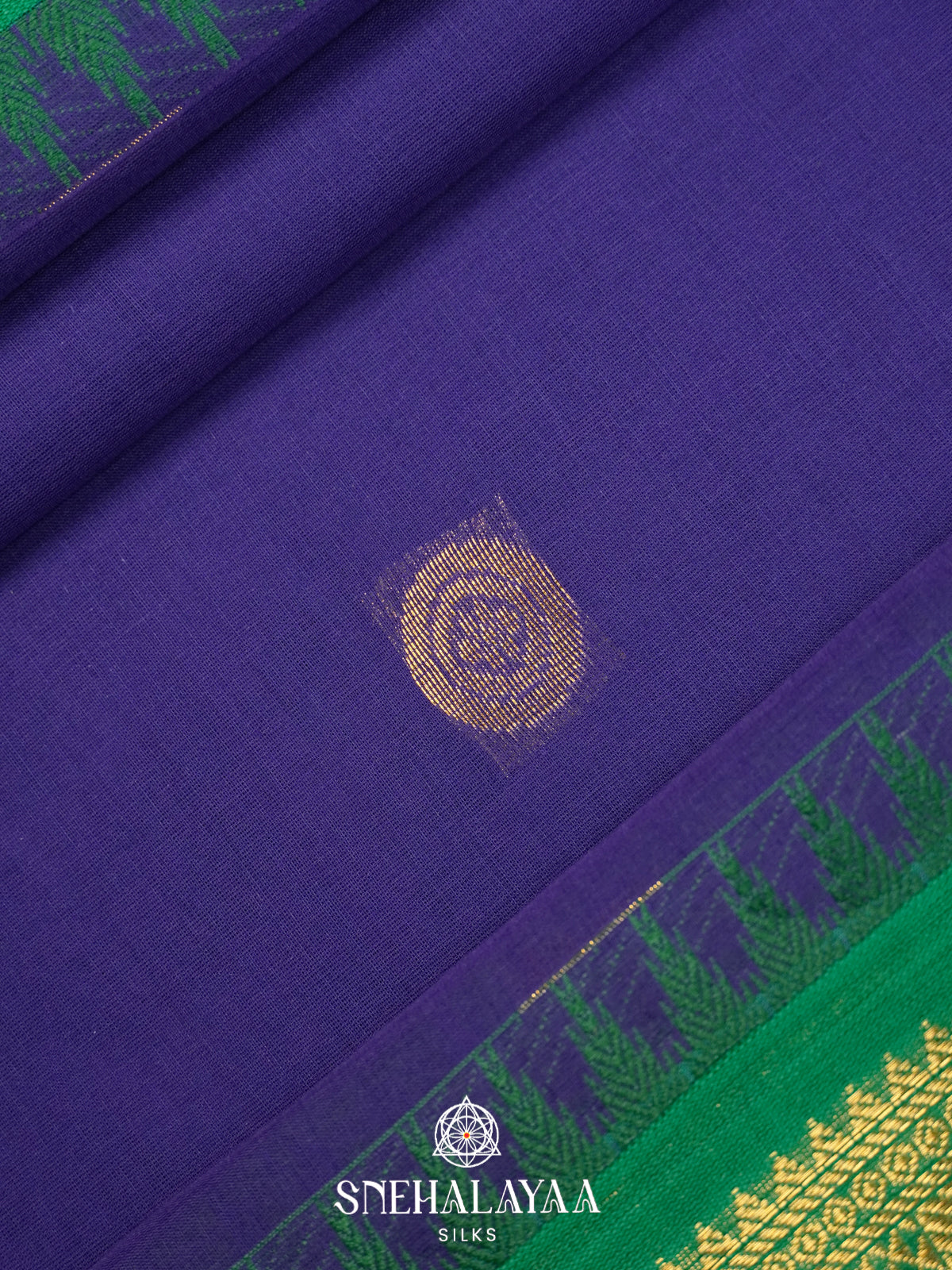 Purple Handloom Cotton Saree