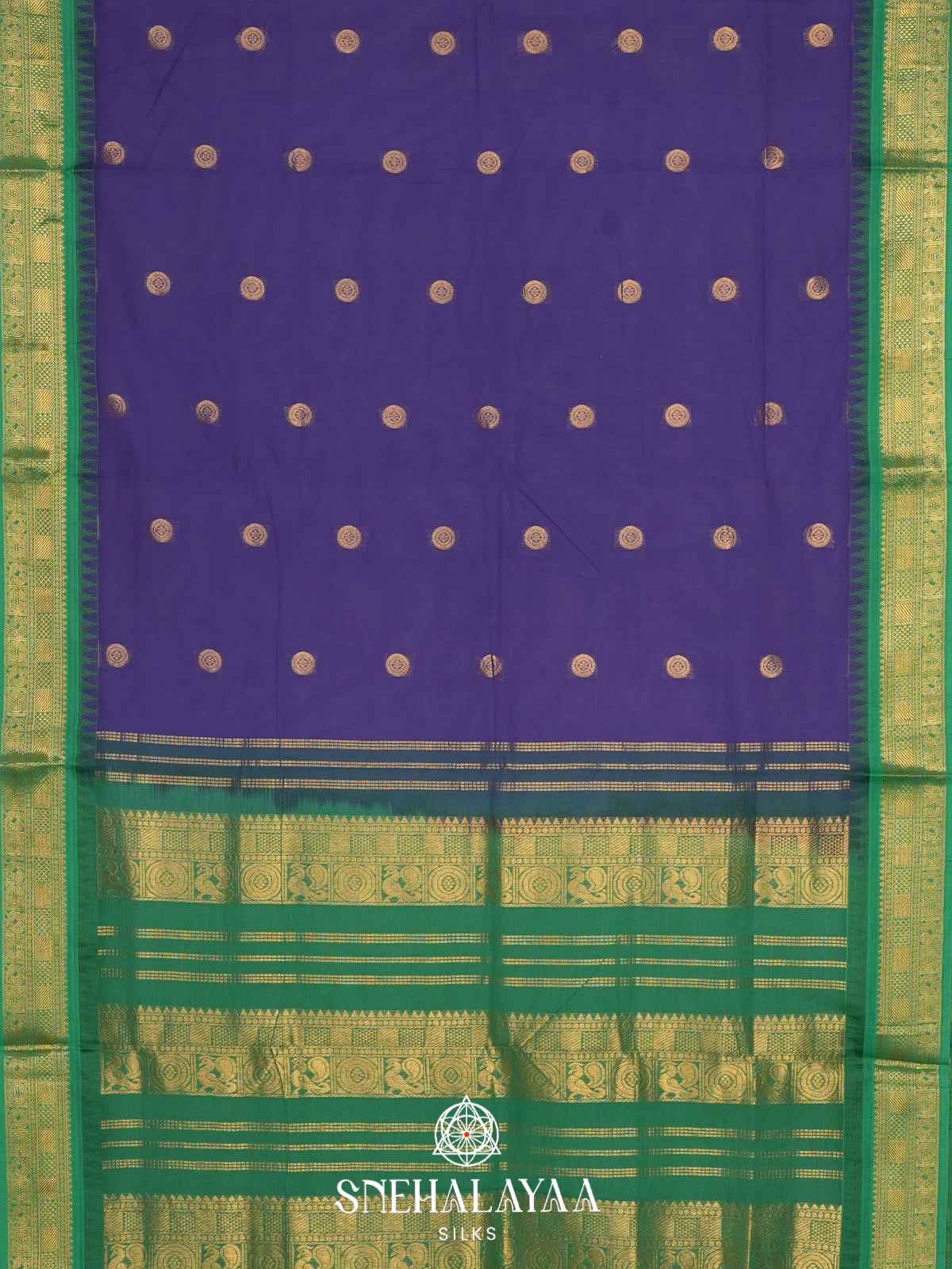 Purple Handloom Cotton Saree
