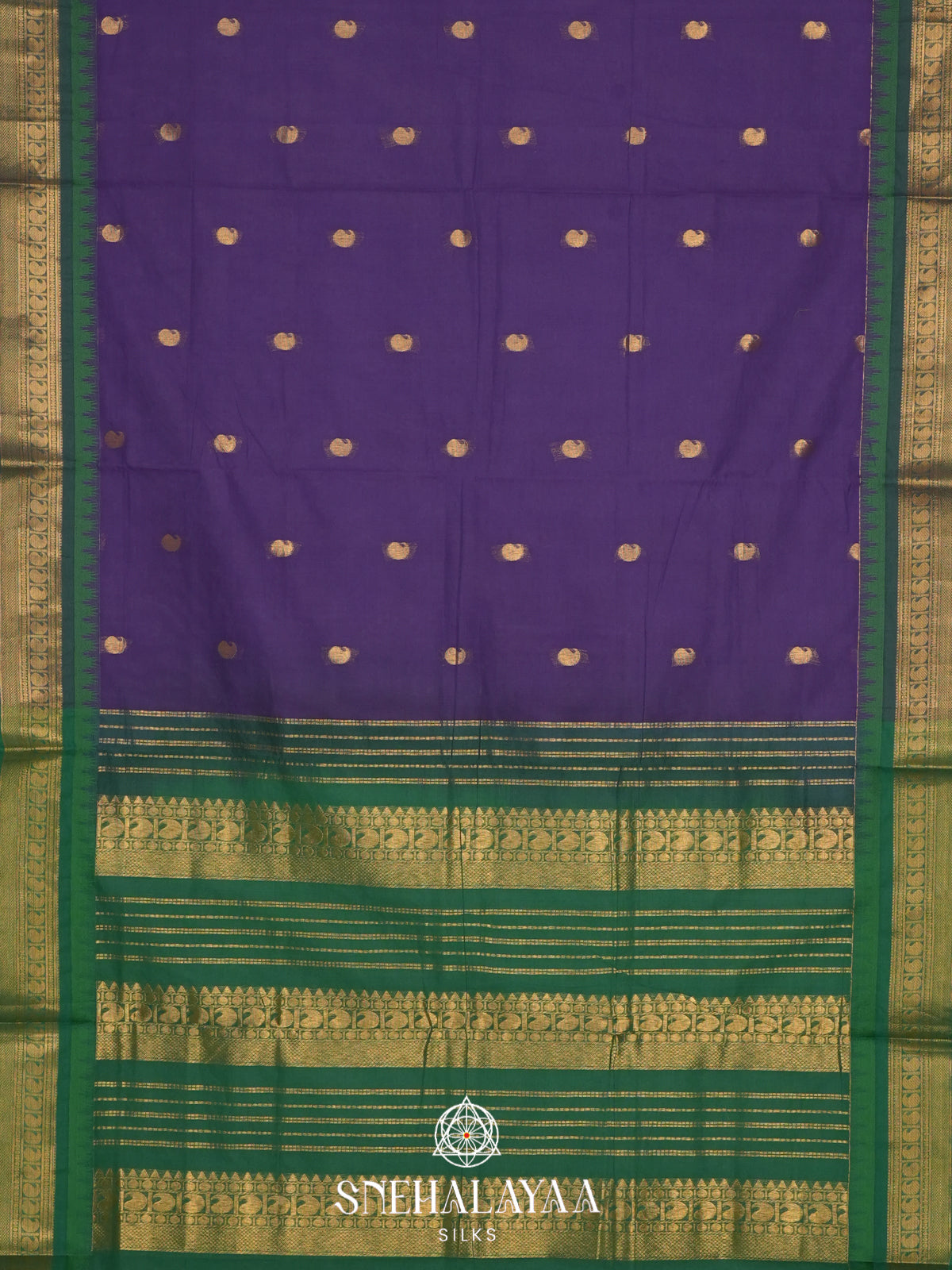 Purple Handloom Cotton Saree