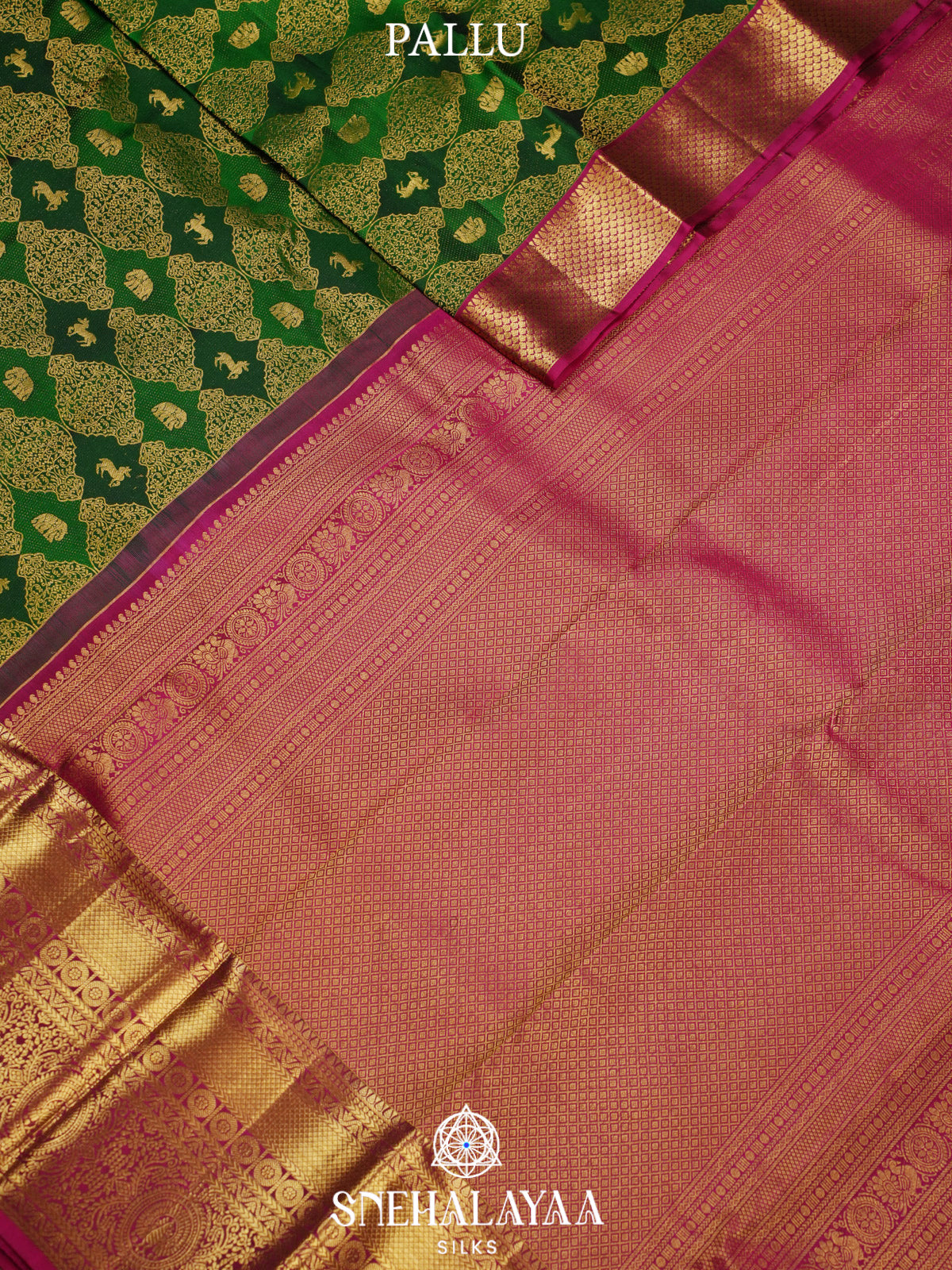 Emerald Green Kanjivaram Silk Saree