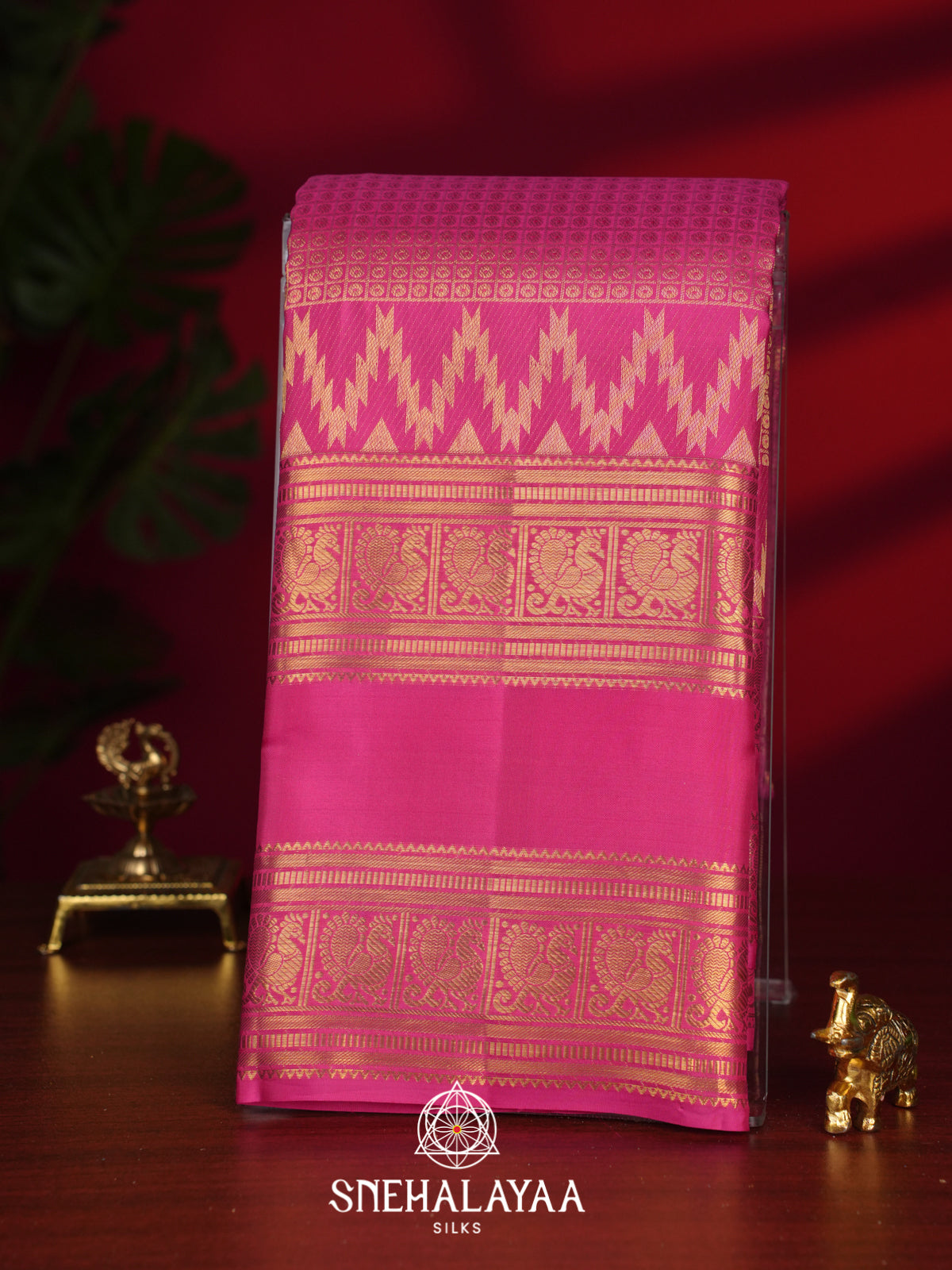 Pink Kanjivaram Silk Saree