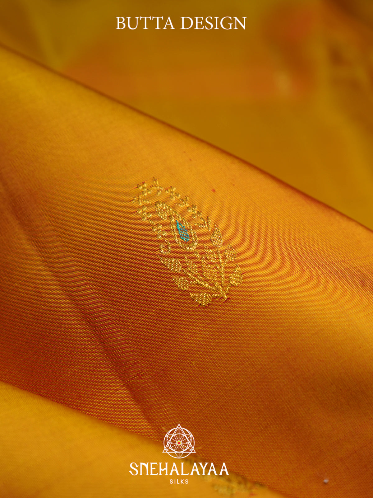 Golden Yellow Kanjivaram Silk Saree