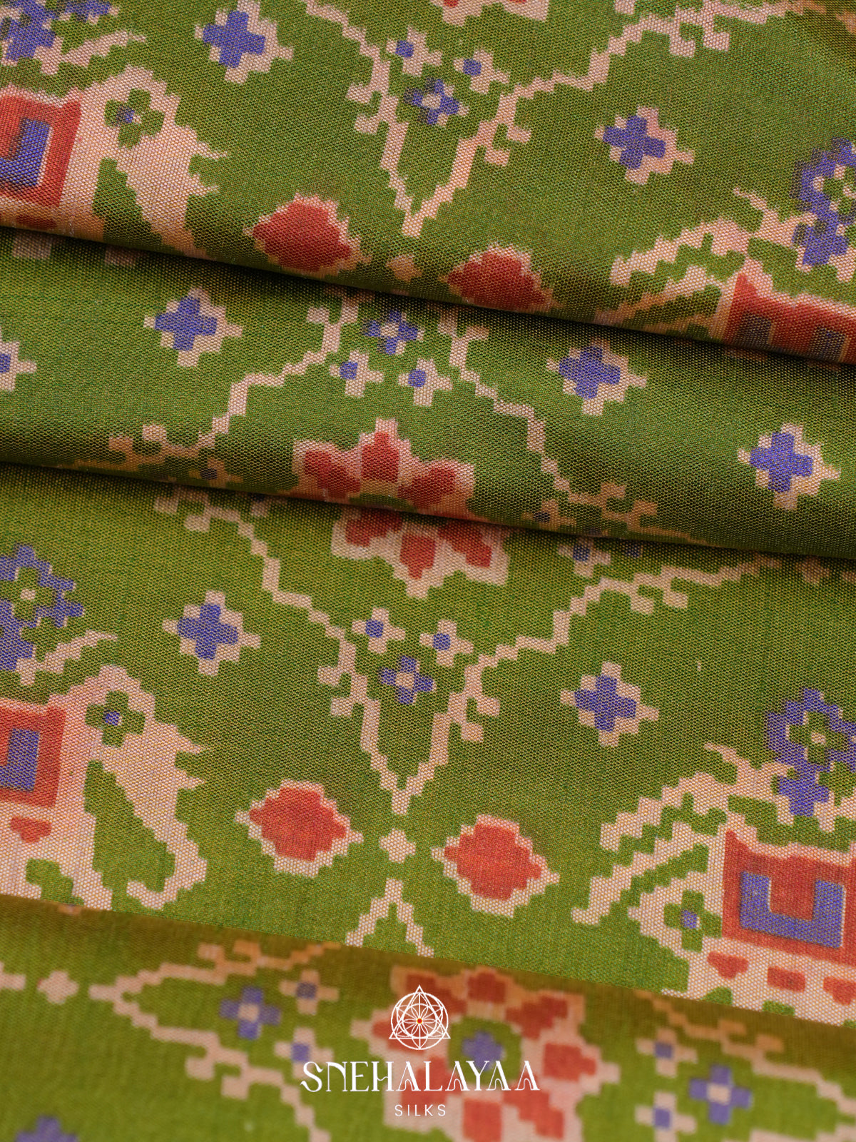 Green Ikkat Saree