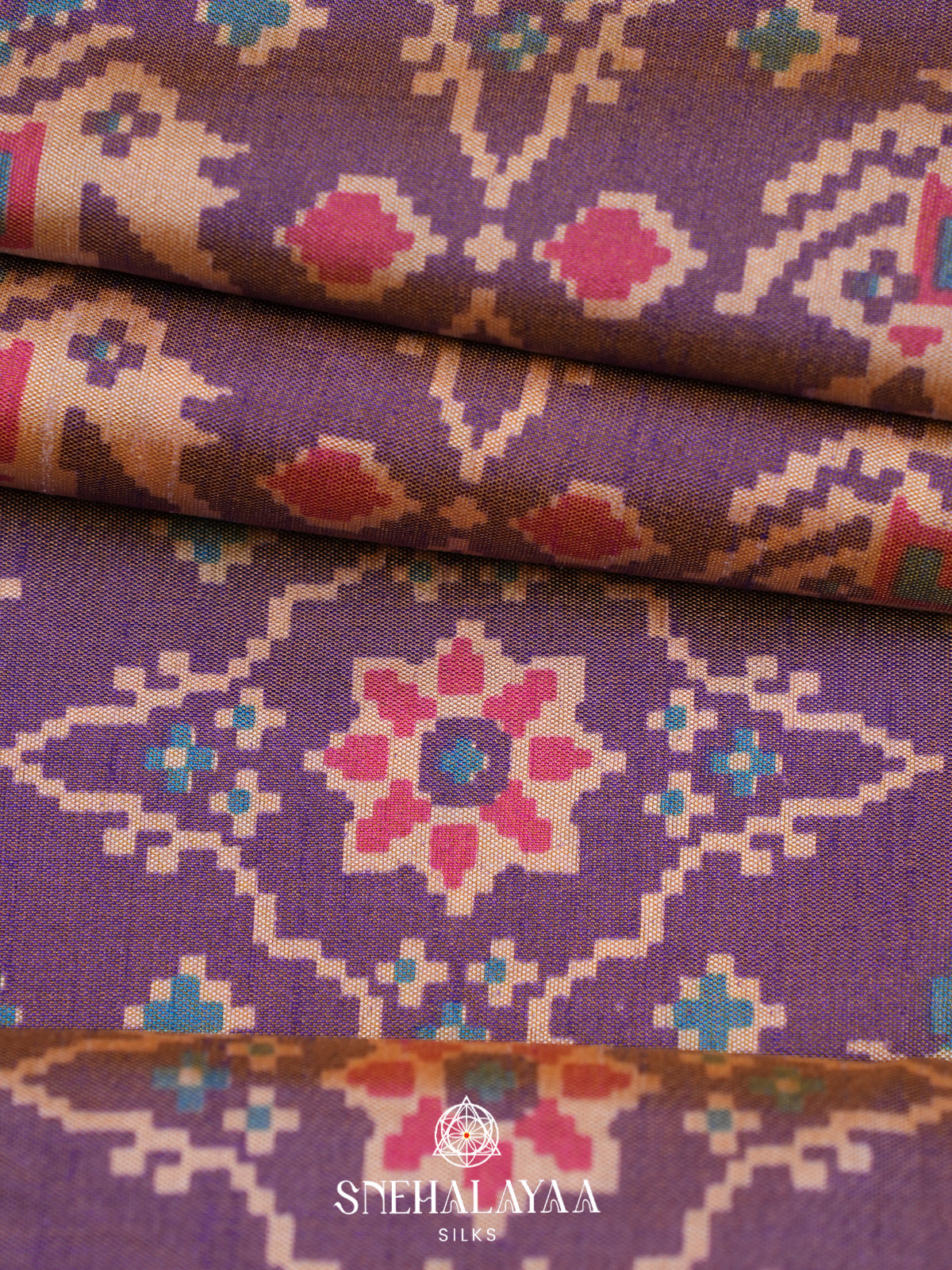 Plum Ikkat Saree