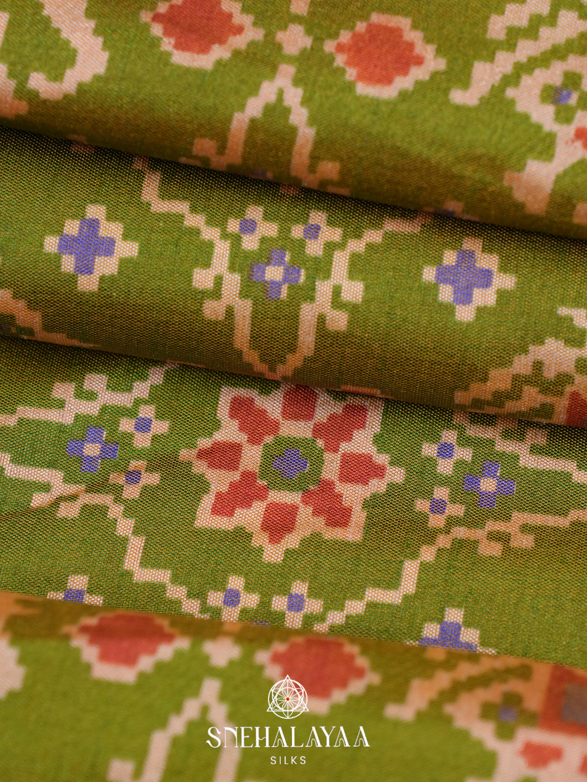 Green Ikkat Saree
