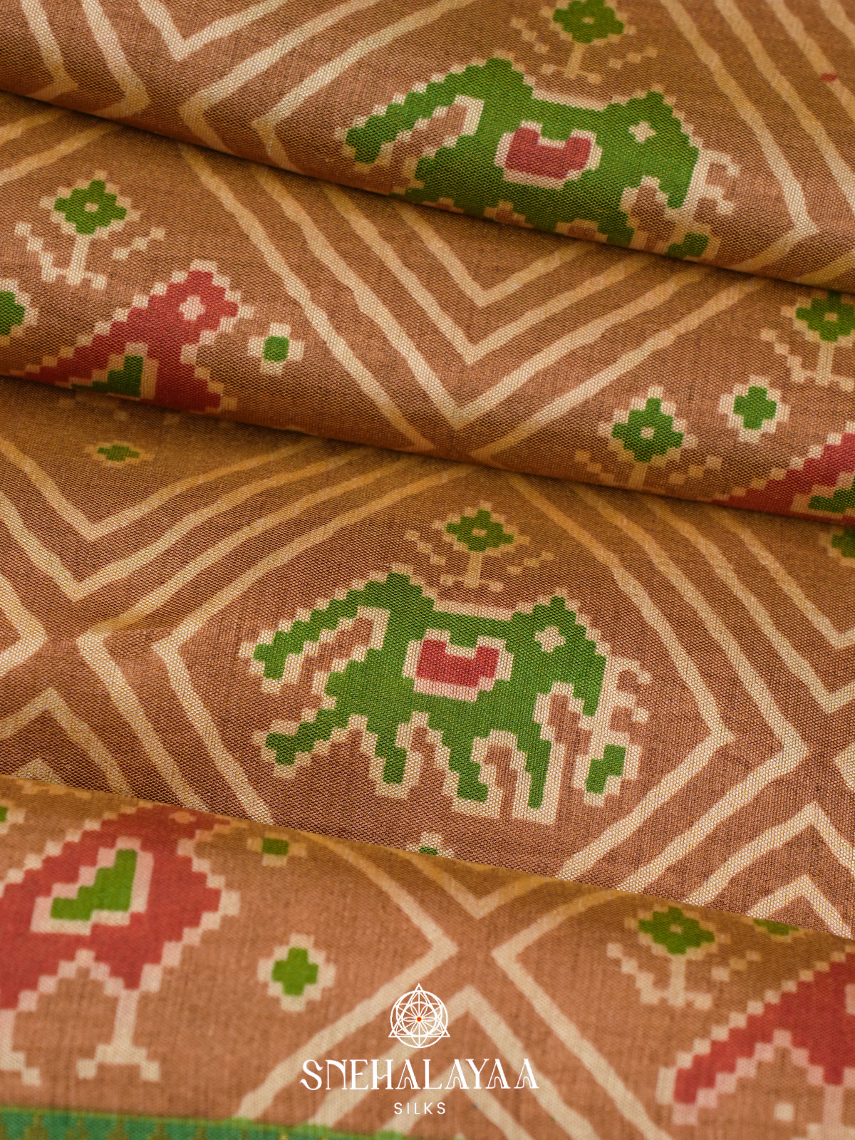 Mustard Ikkat Saree
