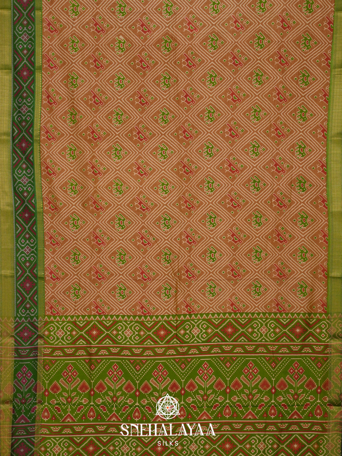 Mustard Ikkat Saree
