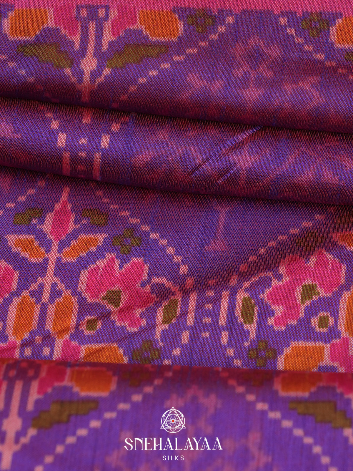 Purple Ikkat Saree