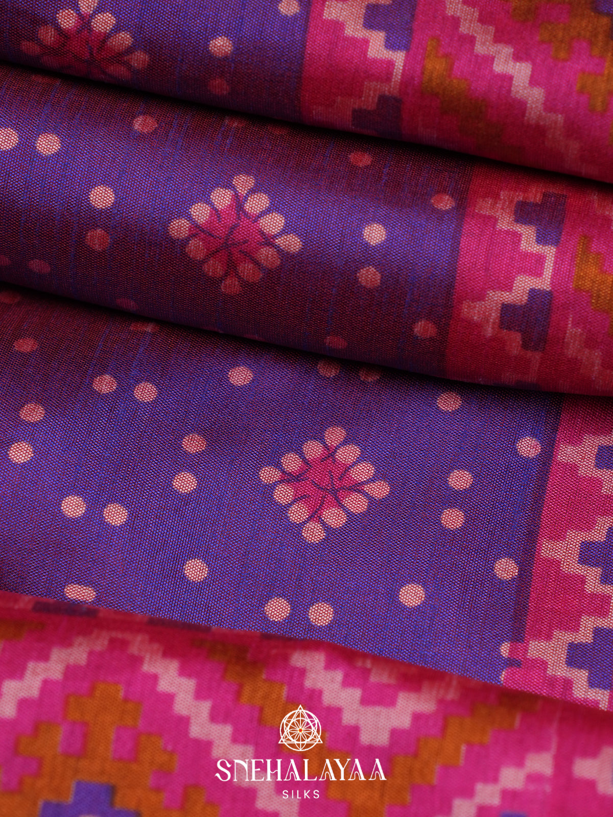 Purple Ikkat Saree