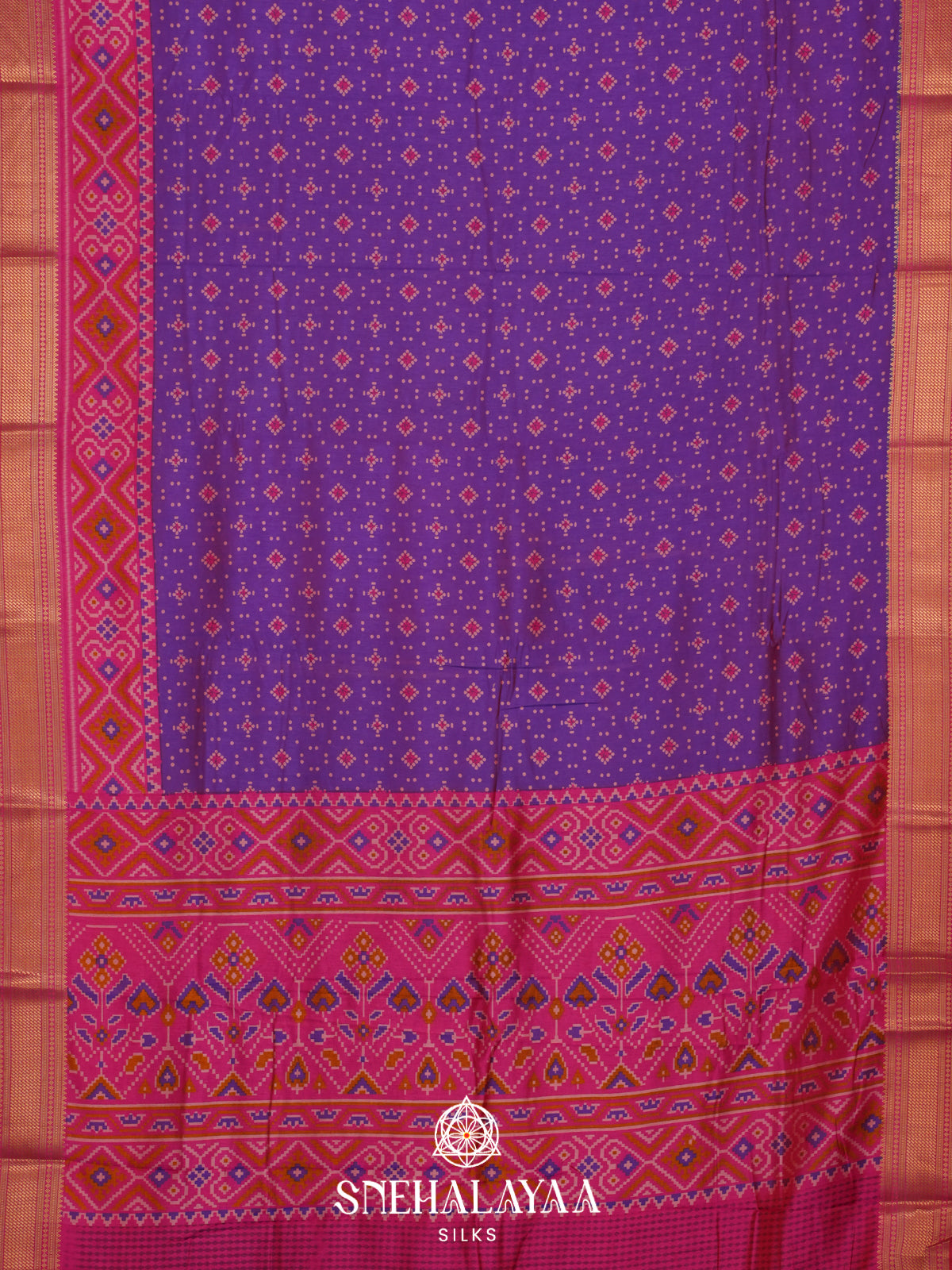 Purple Ikkat Saree
