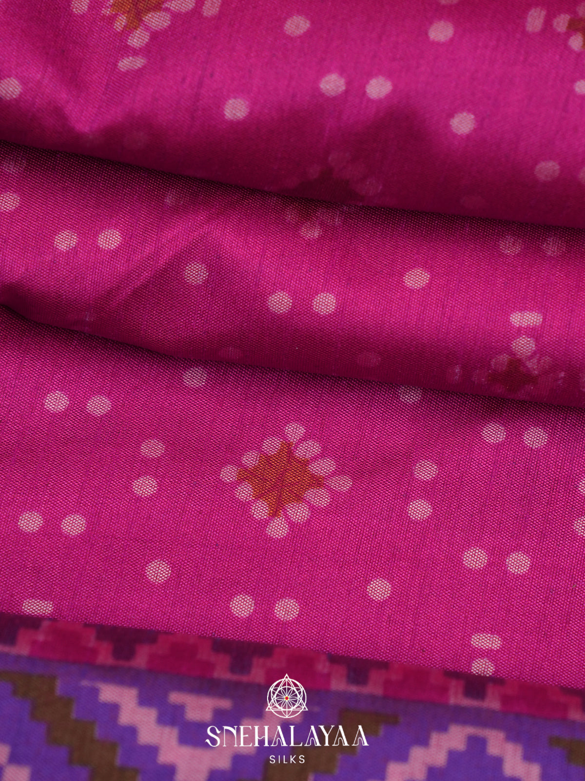 Pink Ikkat Saree