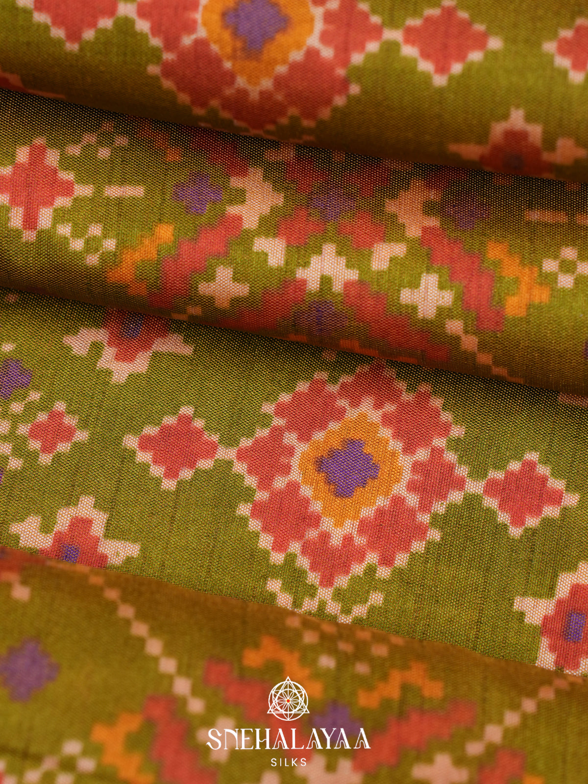 Green Ikkat Saree