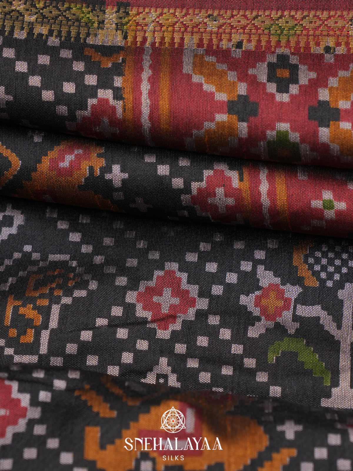 Forest Green Ikkat Saree