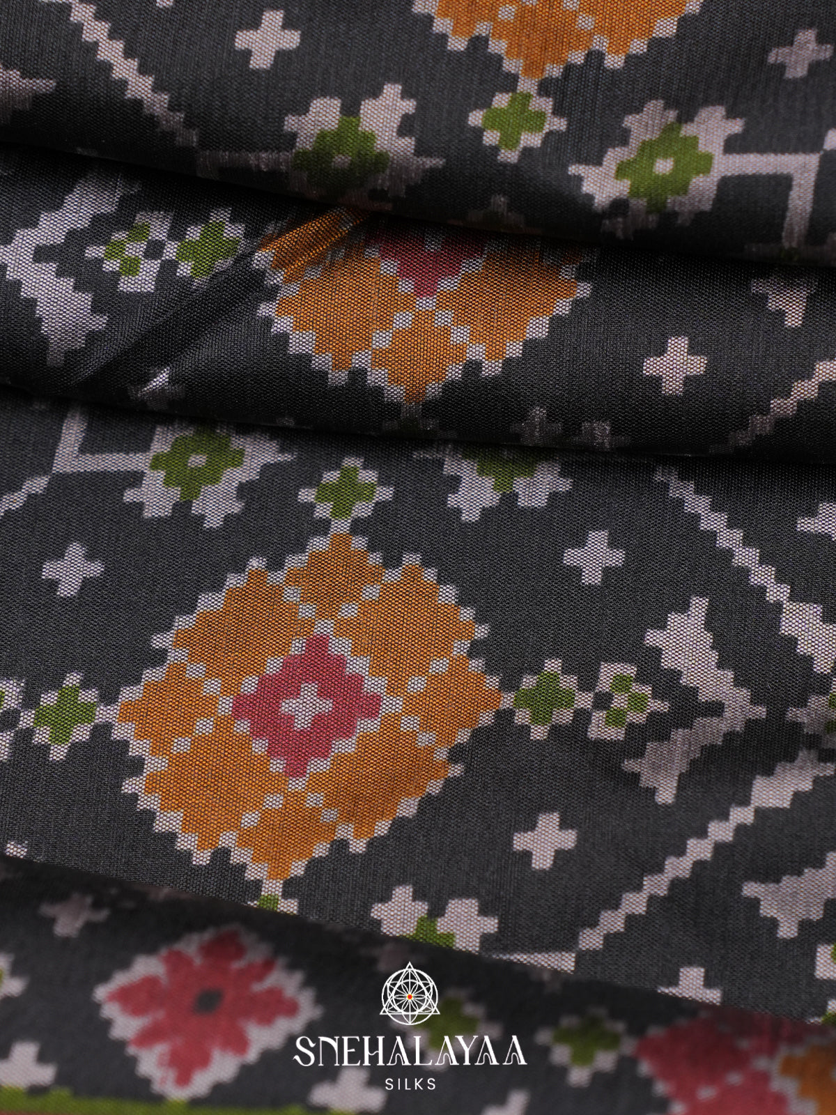 Forest Green Ikkat Saree