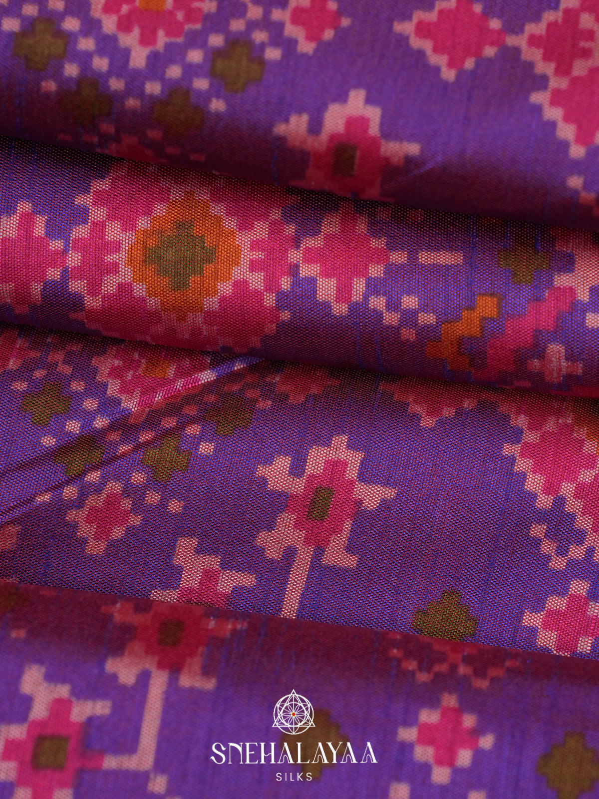 Purple Ikkat Saree