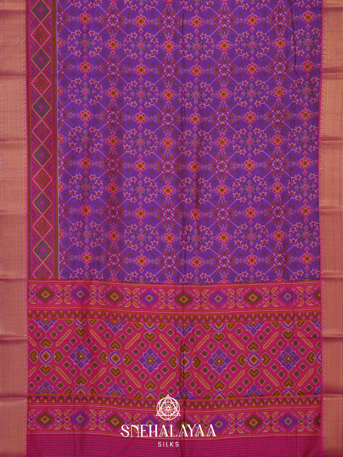 Purple Ikkat Saree