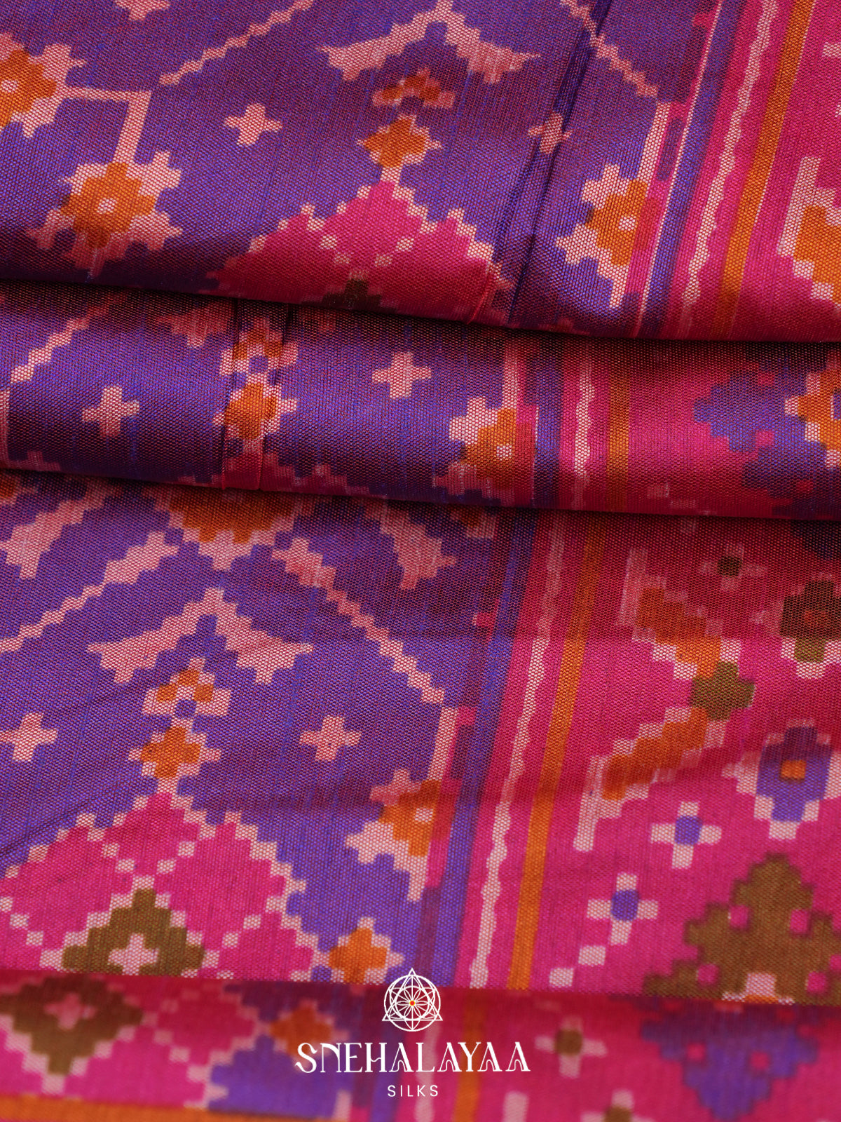 Purple Ikkat Saree