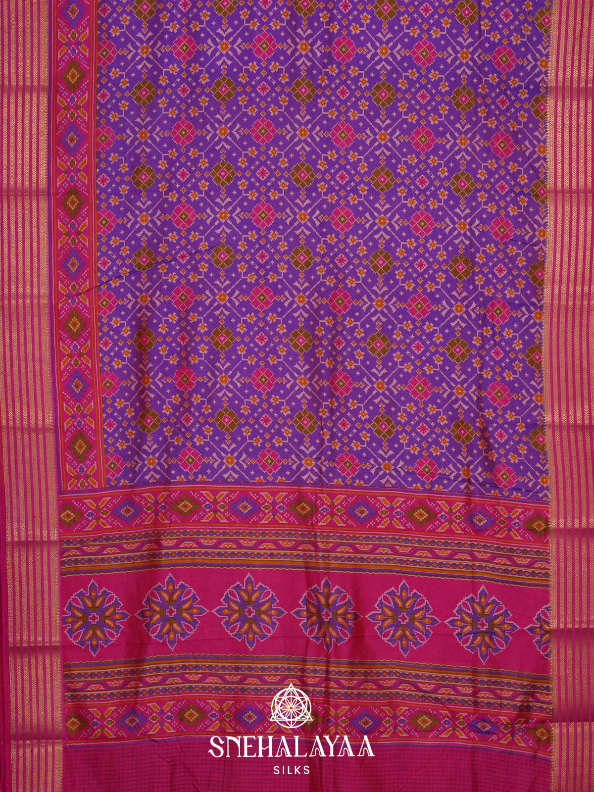 Purple Ikkat Saree