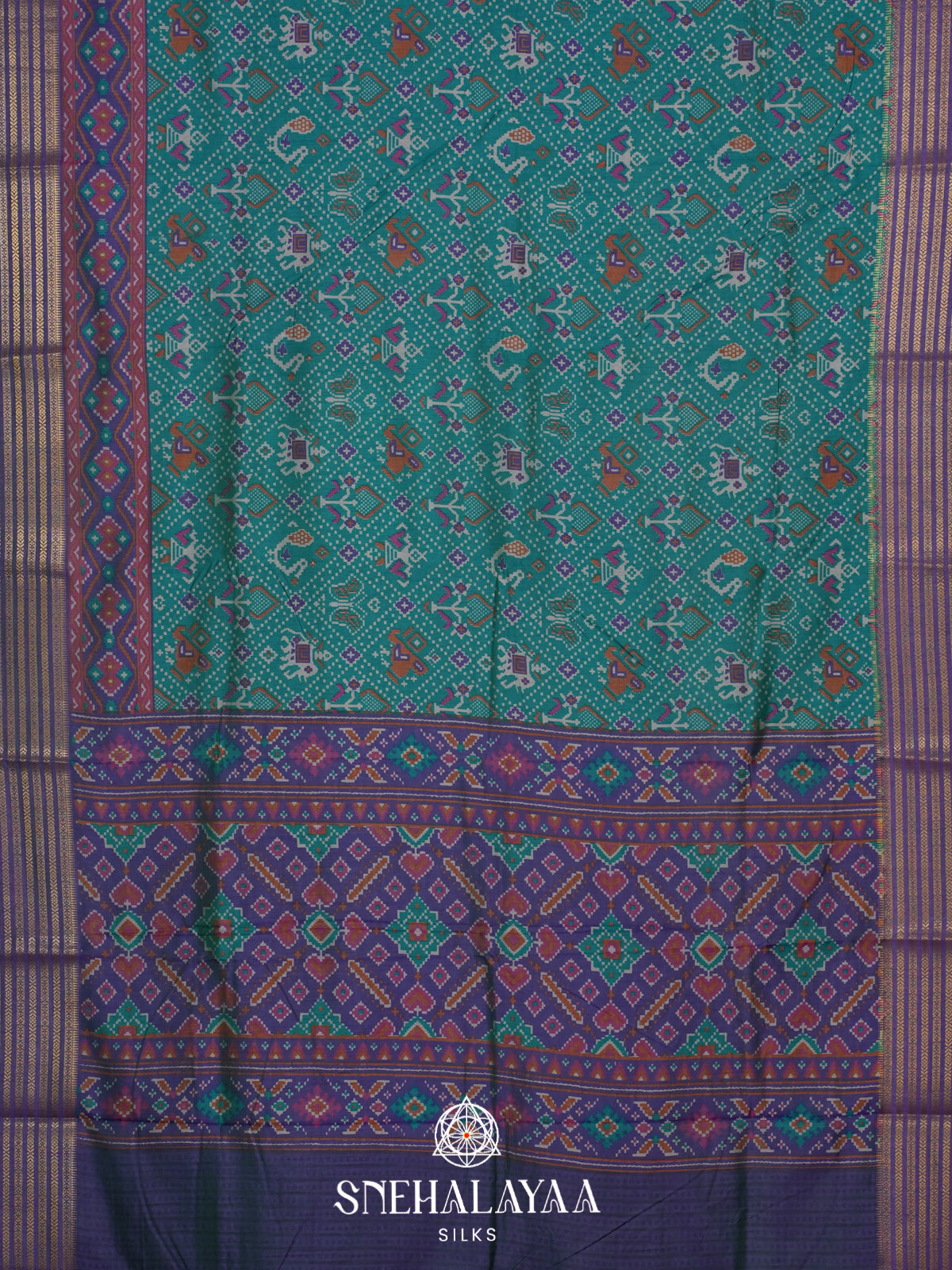 Green Ikkat Saree