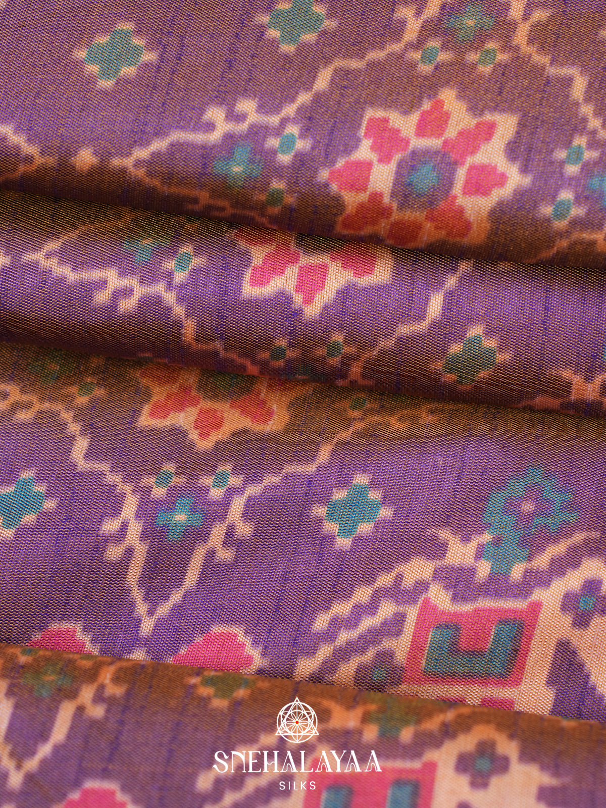 Plum Ikkat Saree