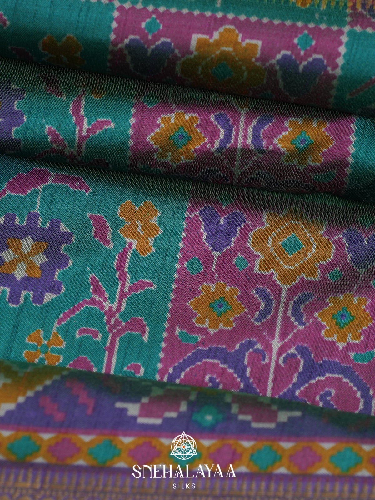 Green Ikkat Saree