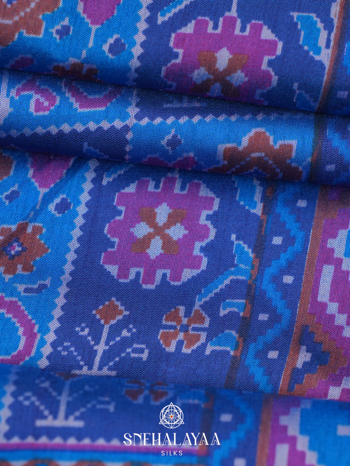 Blue Ikkat Saree