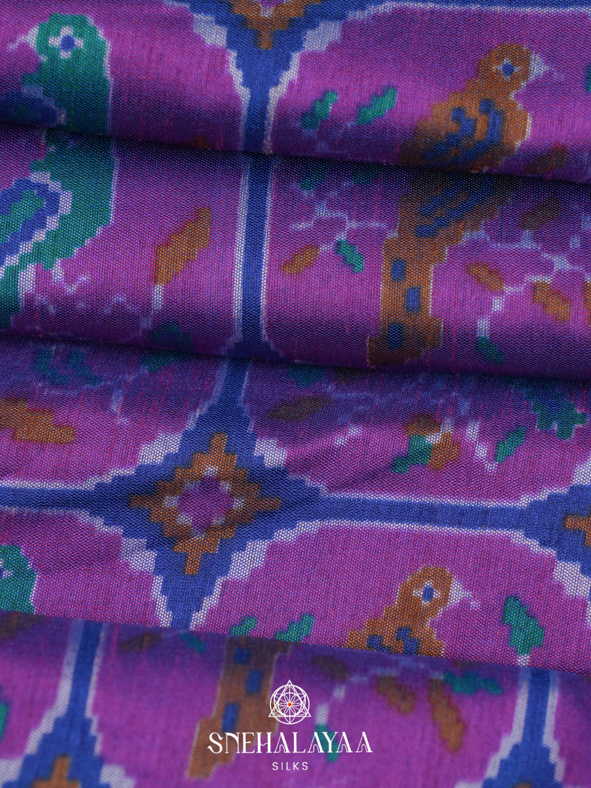 Purple Ikkat Saree