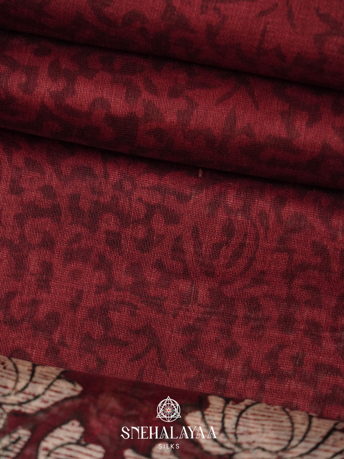 Maroon Chanderi Saree