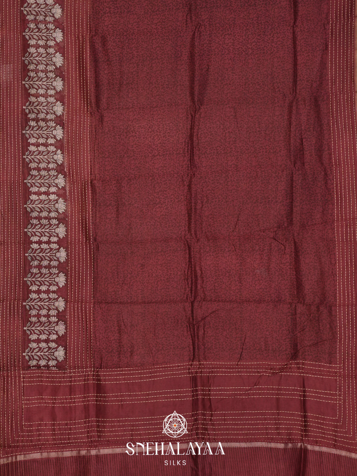 Maroon Chanderi Saree