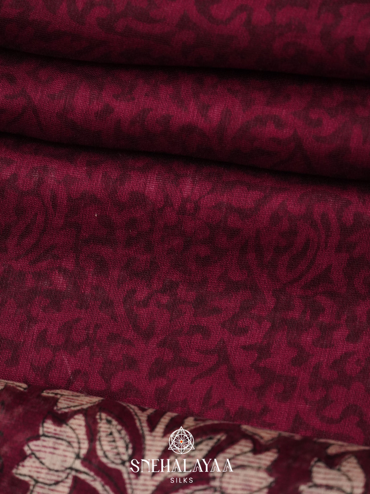 Maroon Chanderi Saree