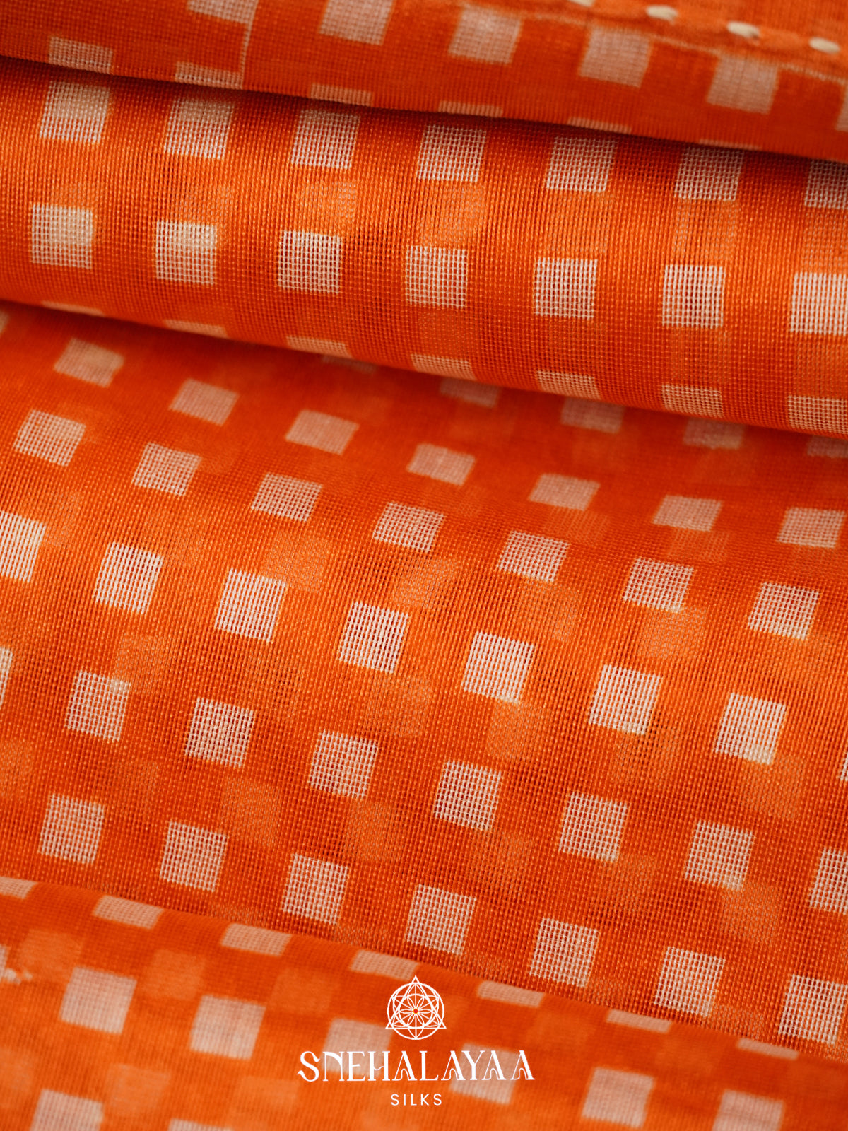 Orange Chanderi Saree