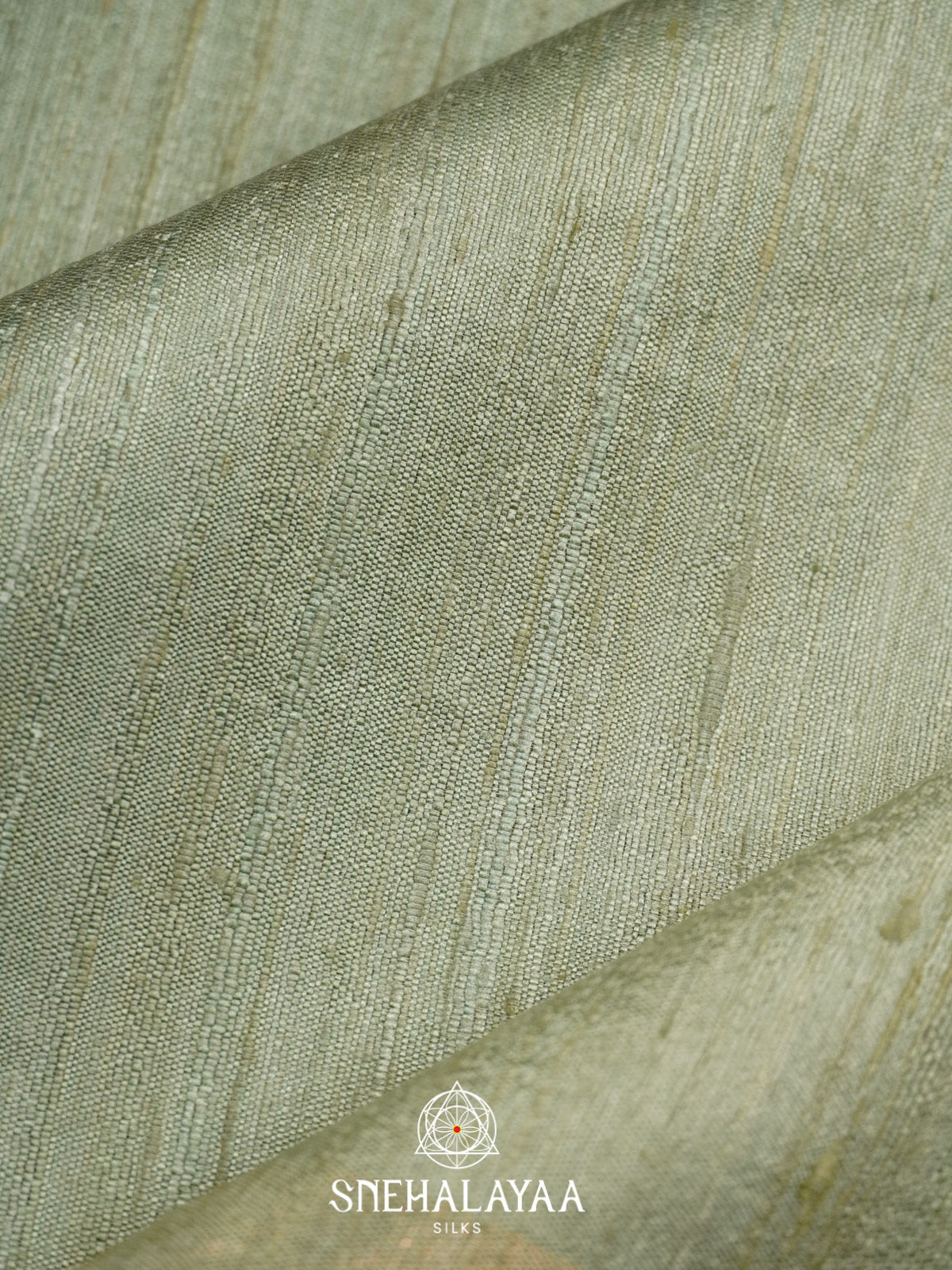 Sage Green Dupion Silk Saree