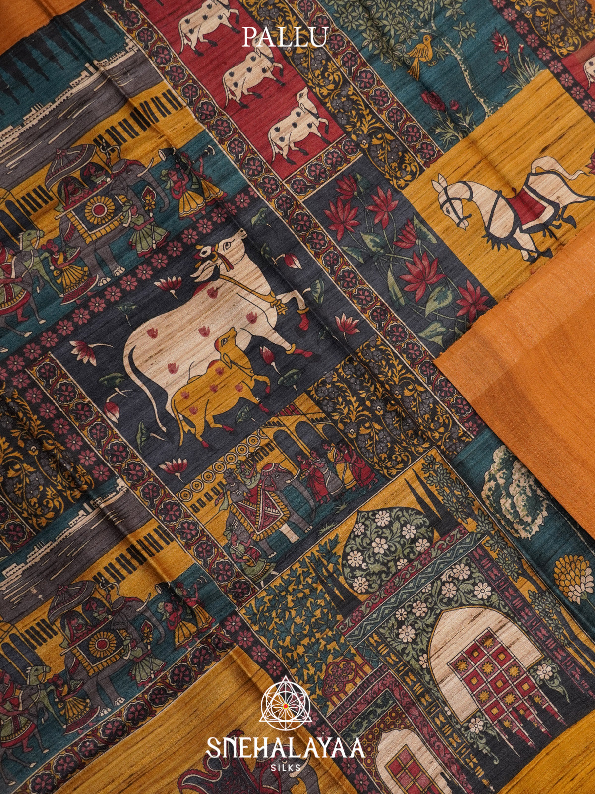 Rust Dupion Silk Saree