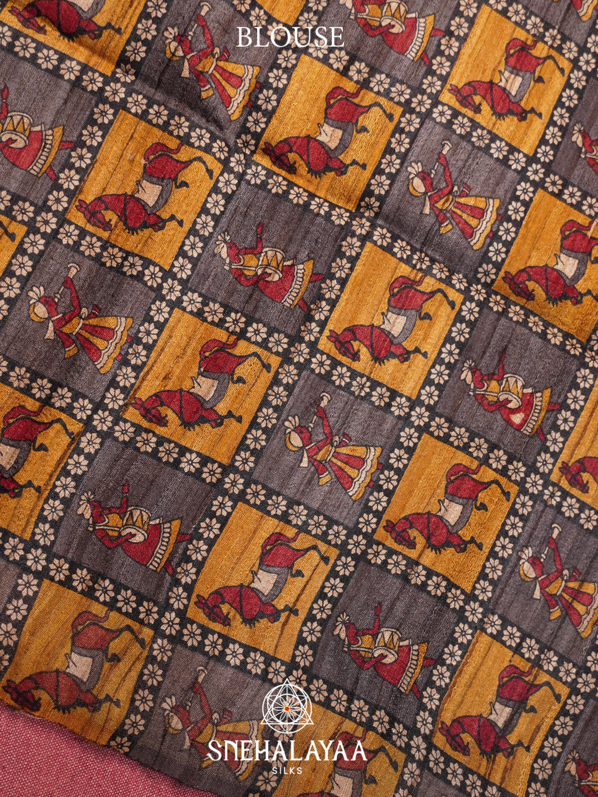 Rust Dupion Silk Saree