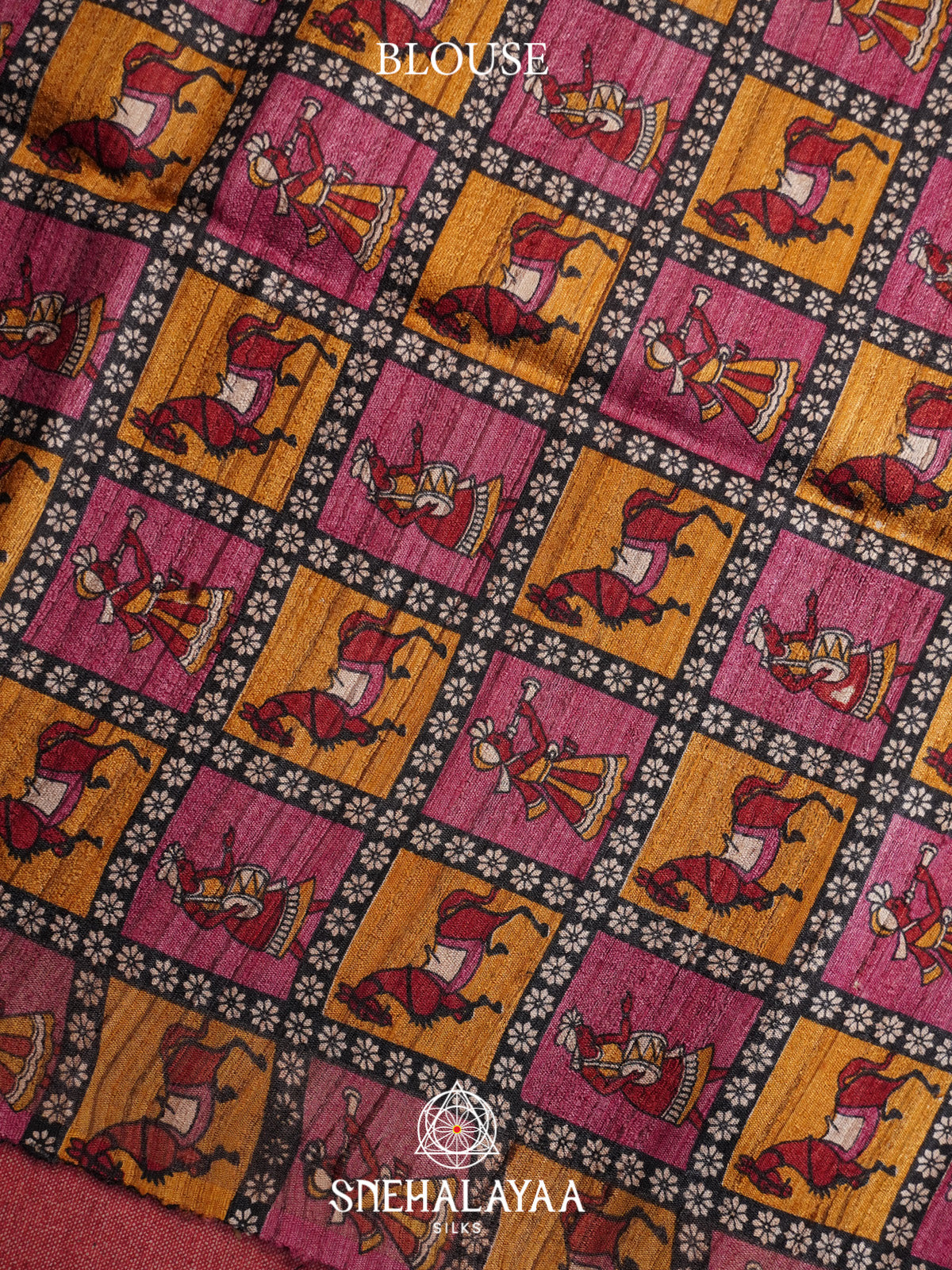 Pink Dupion Silk Saree