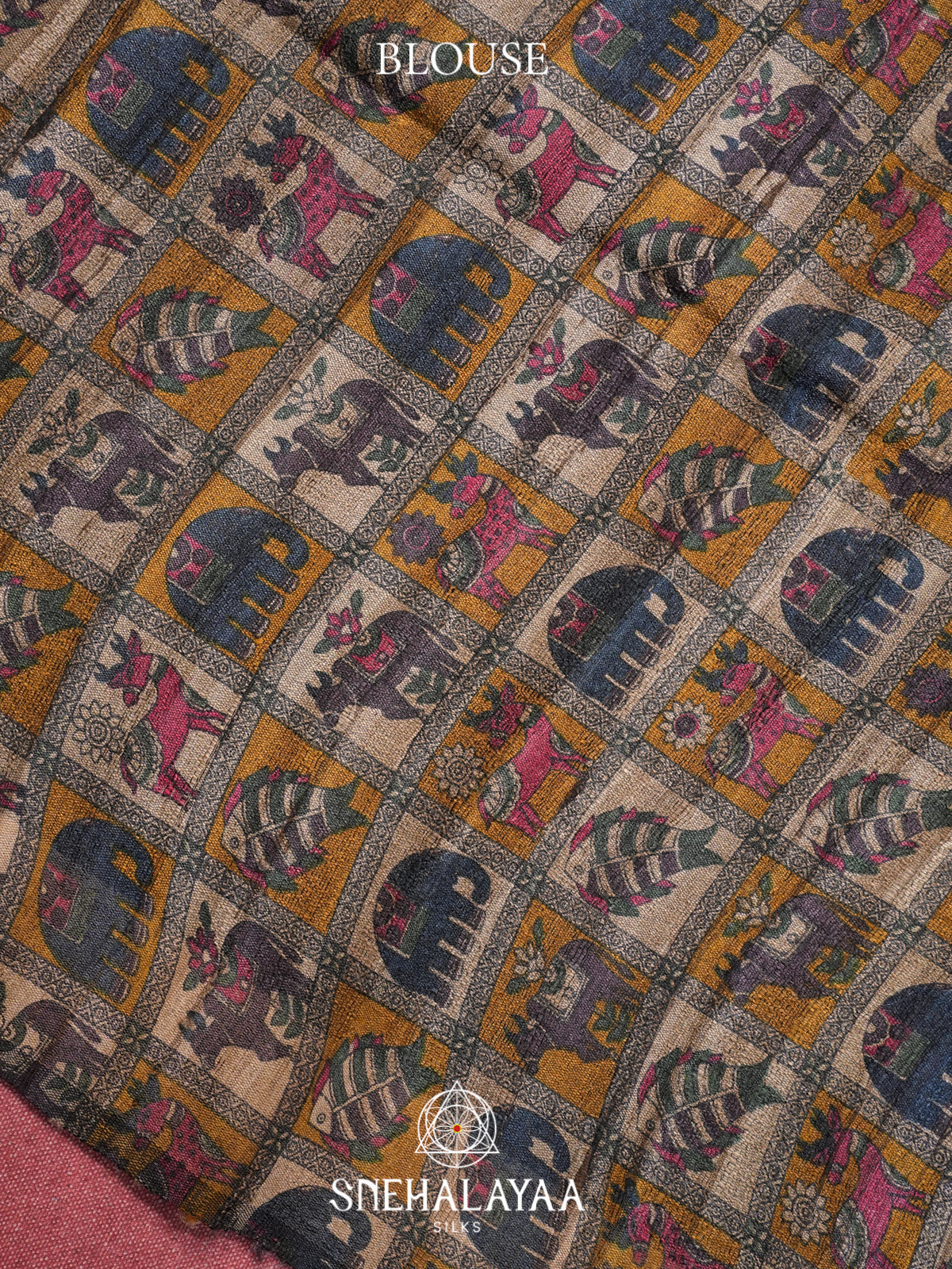 Maroon Matka Tussar Saree