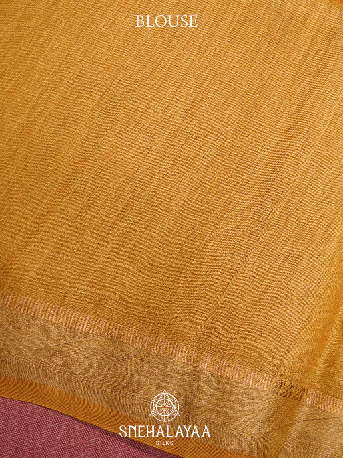 Mustard Yellow Tussar Silk Saree