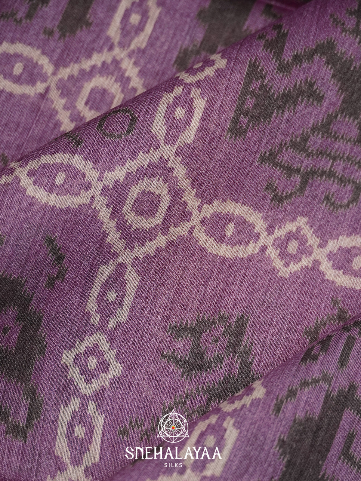 Purple Tussar Silk Saree