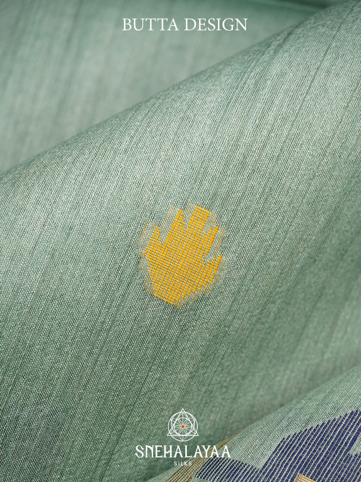 Seafoam Green Matka Tussar Silk Saree
