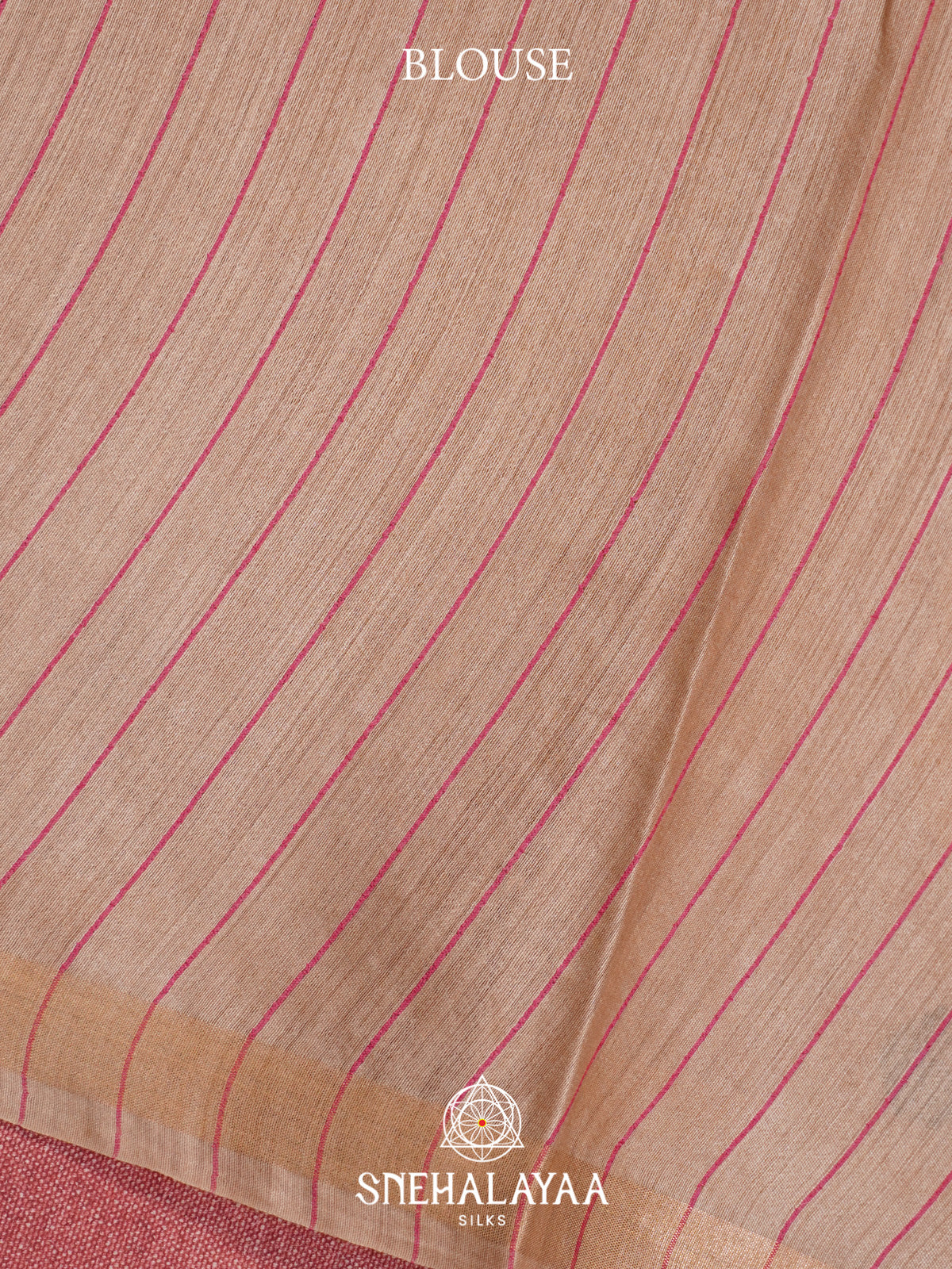 Peach Matka Tussar Silk Saree