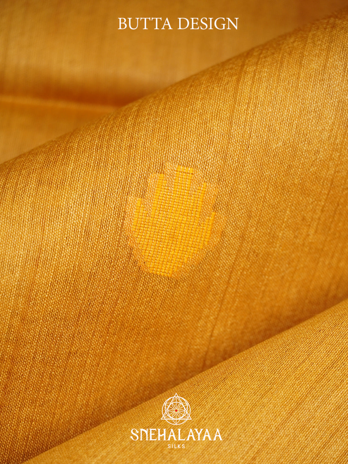 Mustard Yellow Matka Tussar Silk Saree