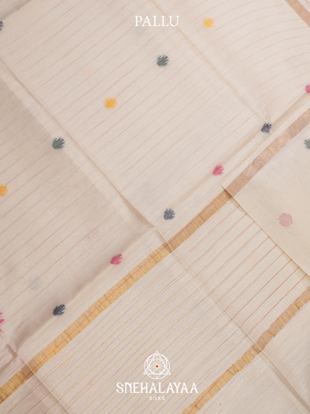 Ivory Matka Tussar Silk Saree