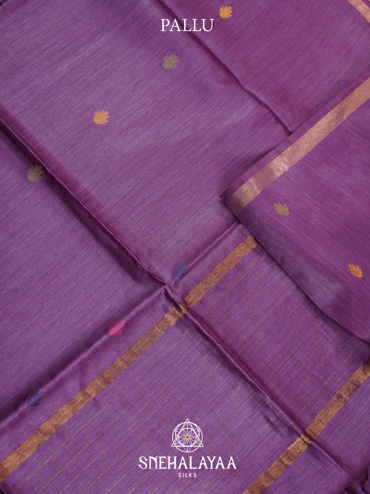 Purple Matka Tussar Silk Saree