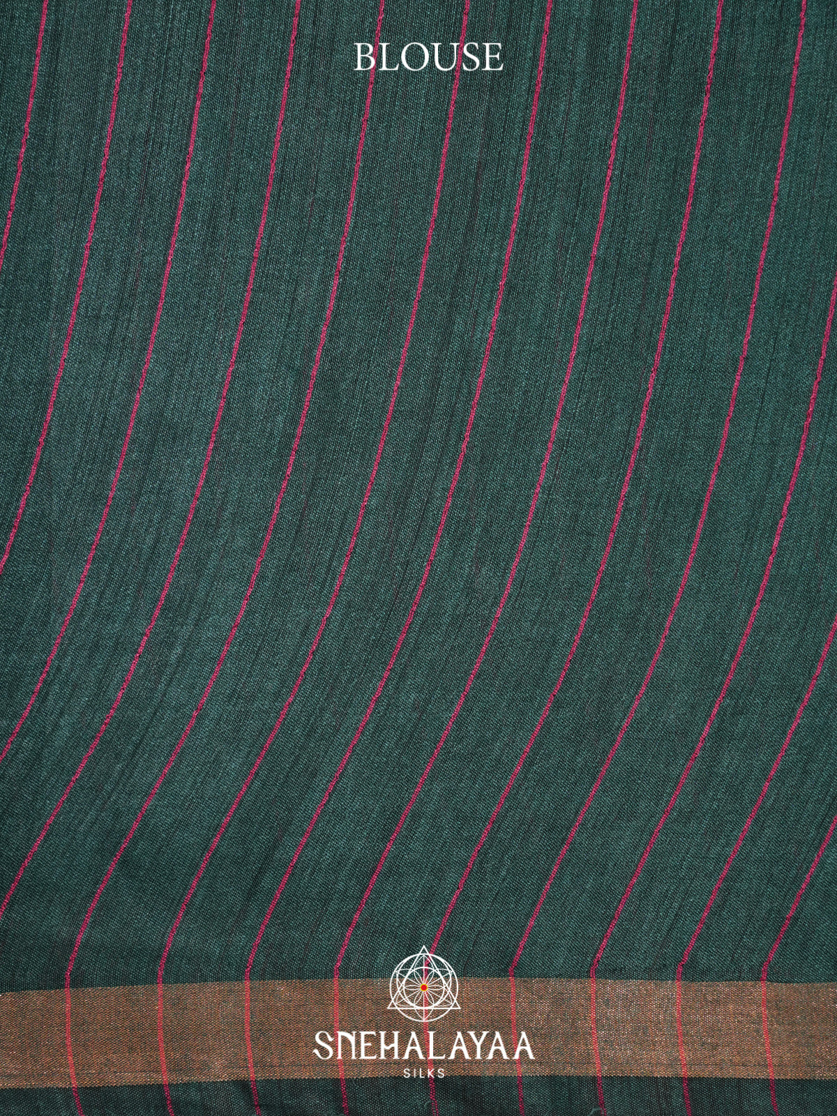 Teal Green Matka Tussar Silk Saree