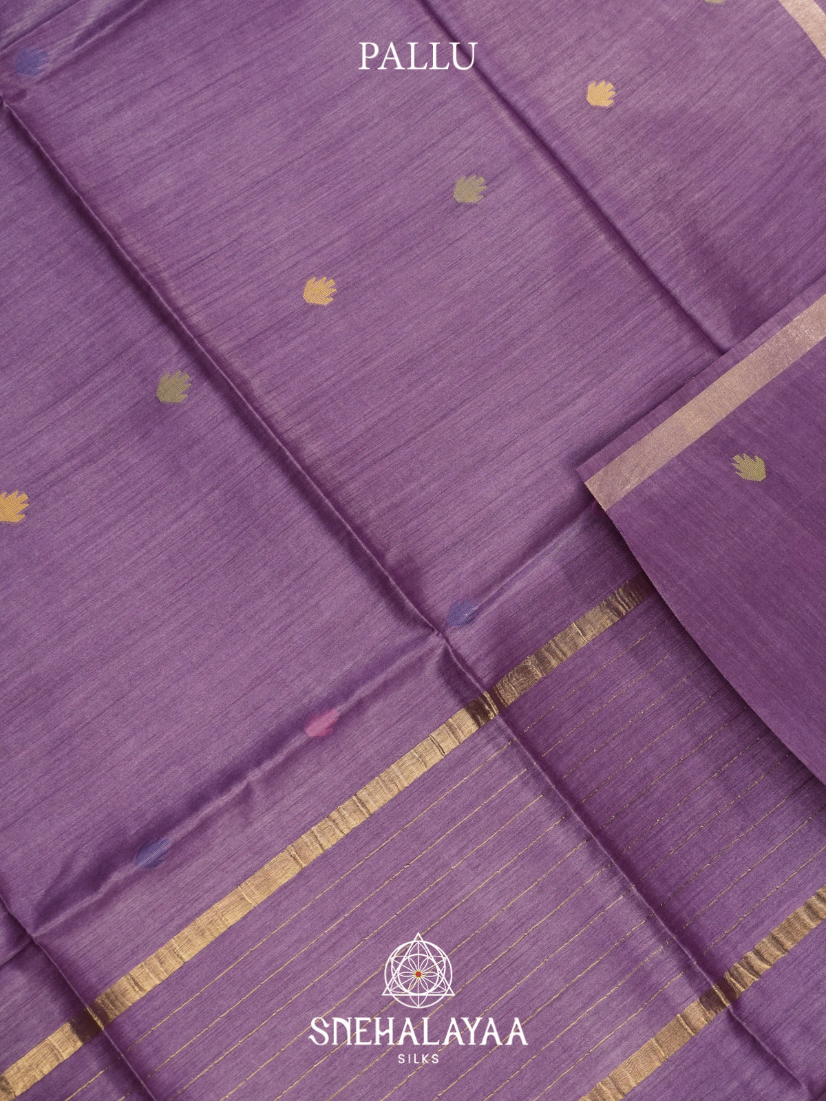 Purple Matka Tussar Silk Saree