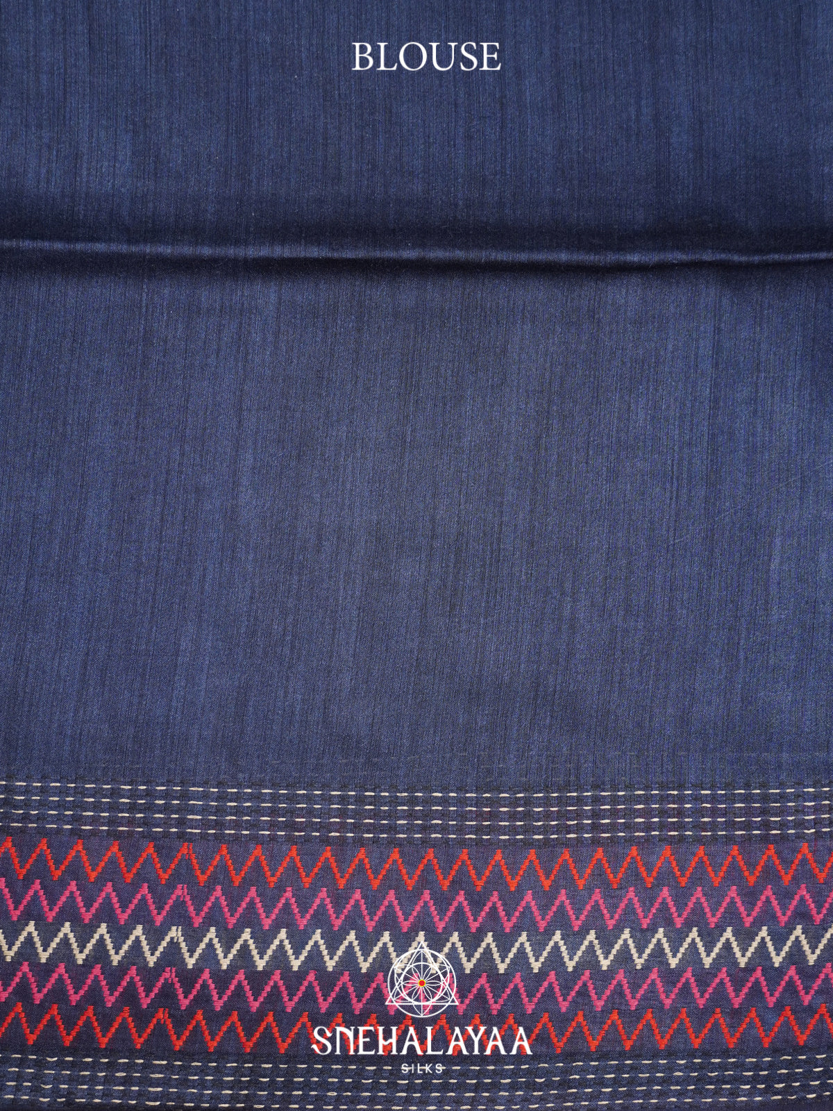 Navy Blue Matka Tussar Silk Saree