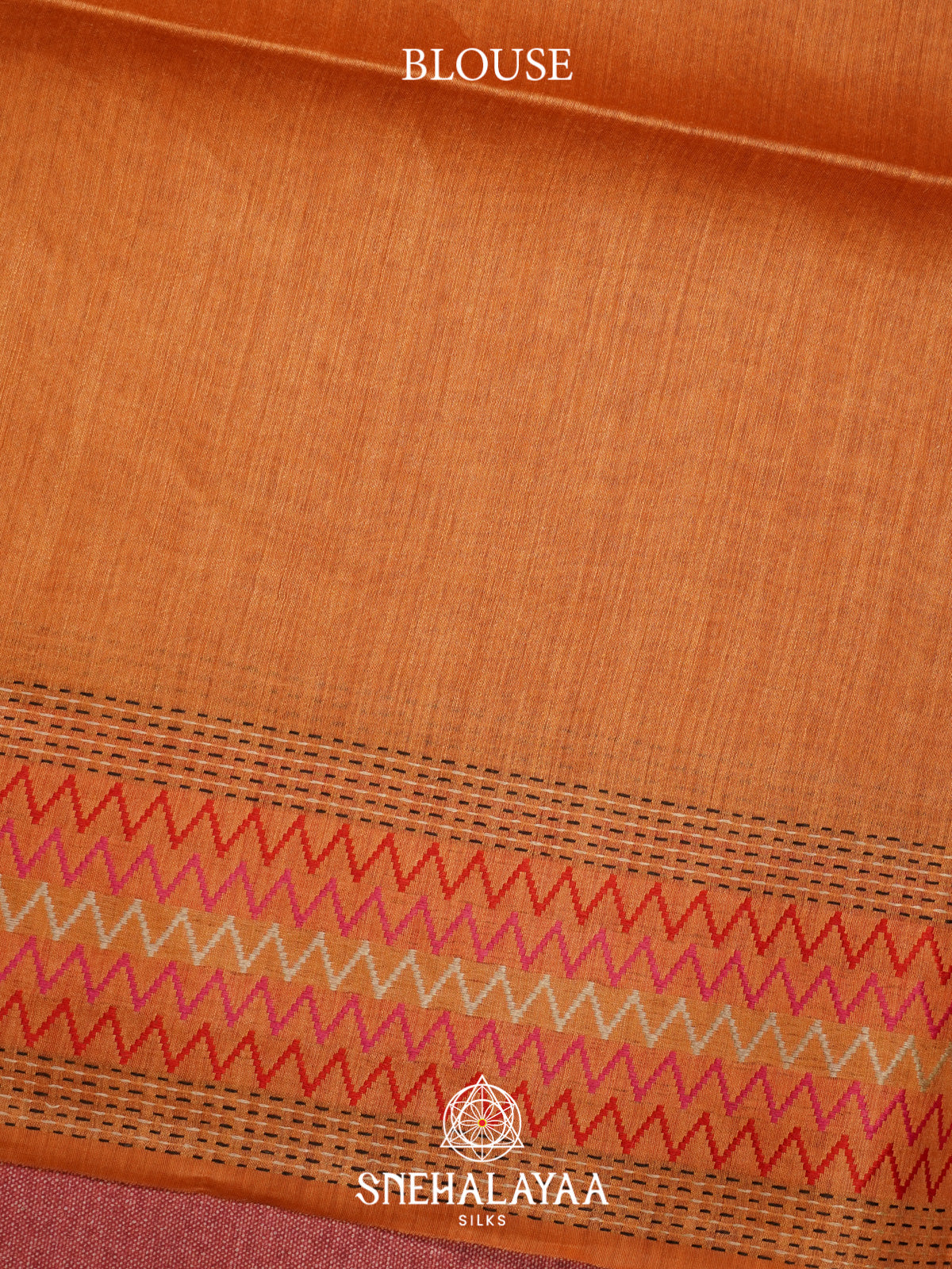 Orange Matka Tussar Silk Saree