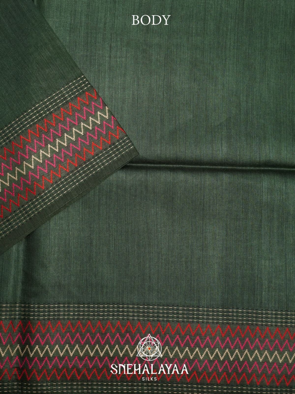 Green Matka Tussar Silk Saree
