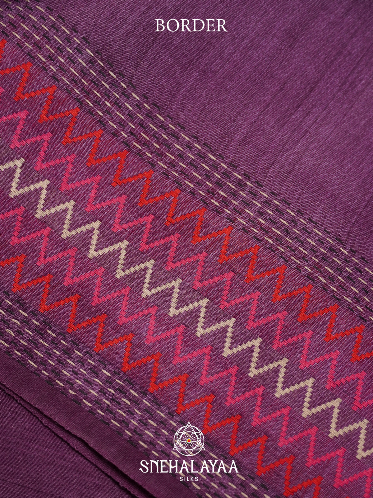 Purple Matka Tussar Silk Saree