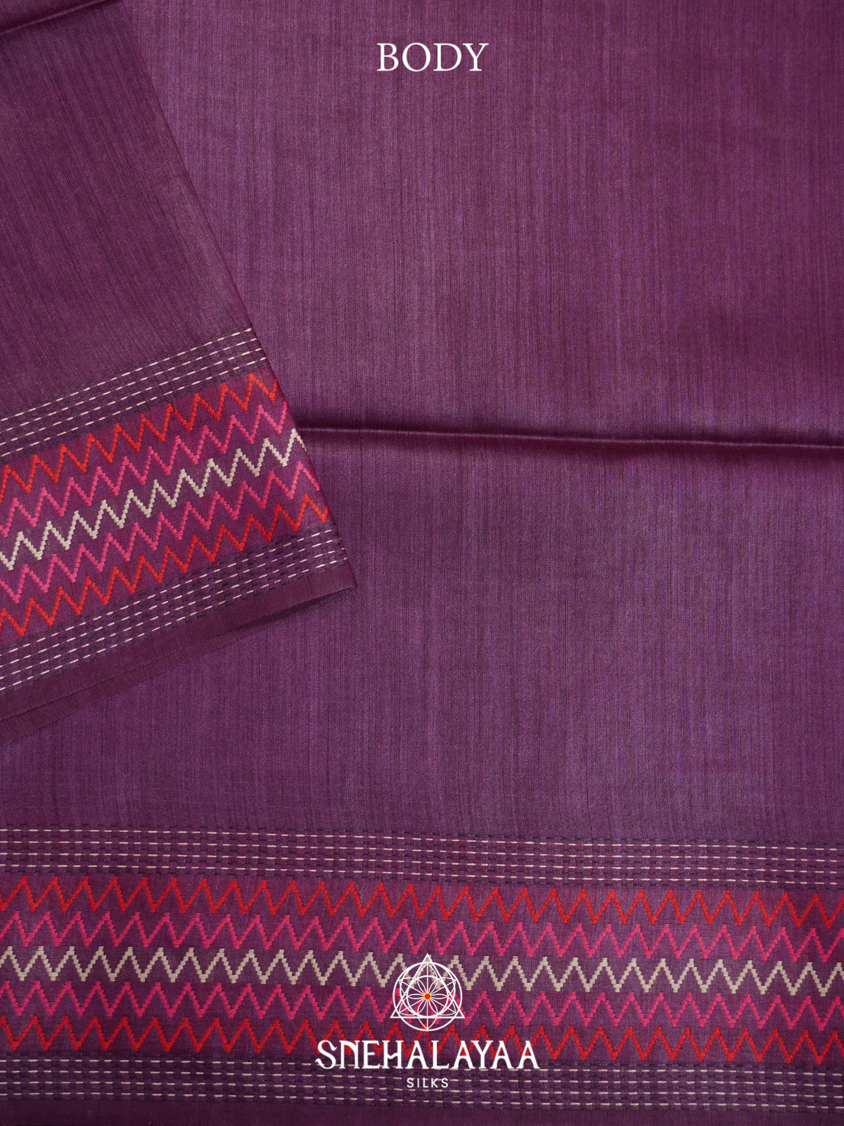 Purple Matka Tussar Silk Saree